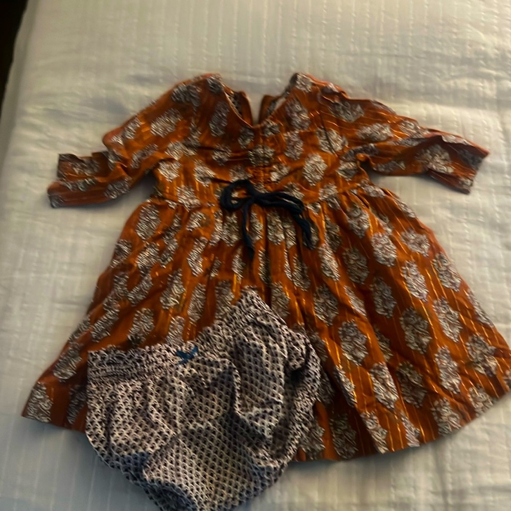 Pink chicken, adorable dress with matching bloomers